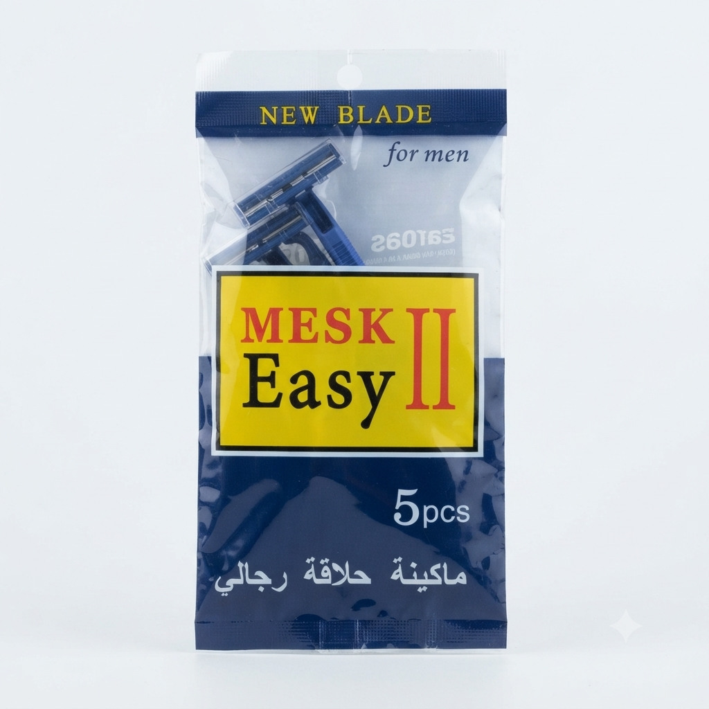موس حلاقة مسك نسائي 5حبات ازرق