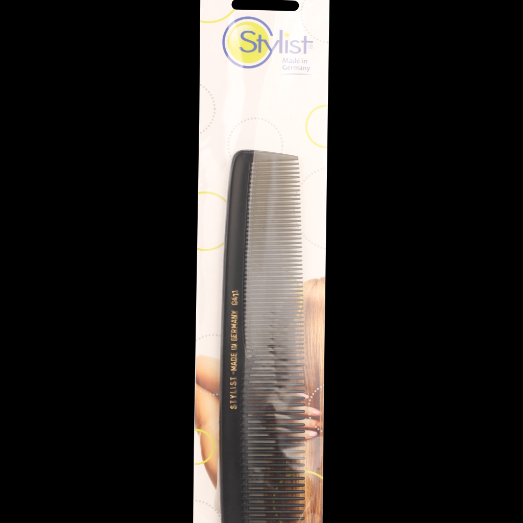 مشط استايلست الماني اسود 18 سم رقم 0411 — ستايلست