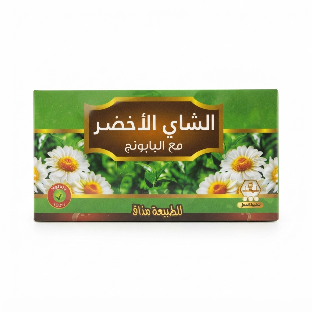 مشروب شاي الاخضر مع البابونج وادي النحل 30 ظرف