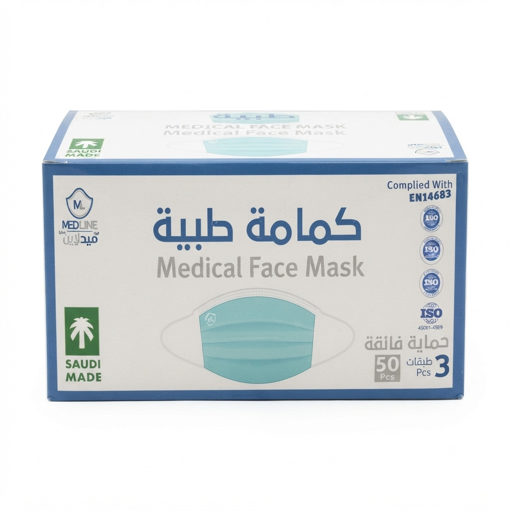 كمامات طيبة ميدلاين شد 50 حبه
