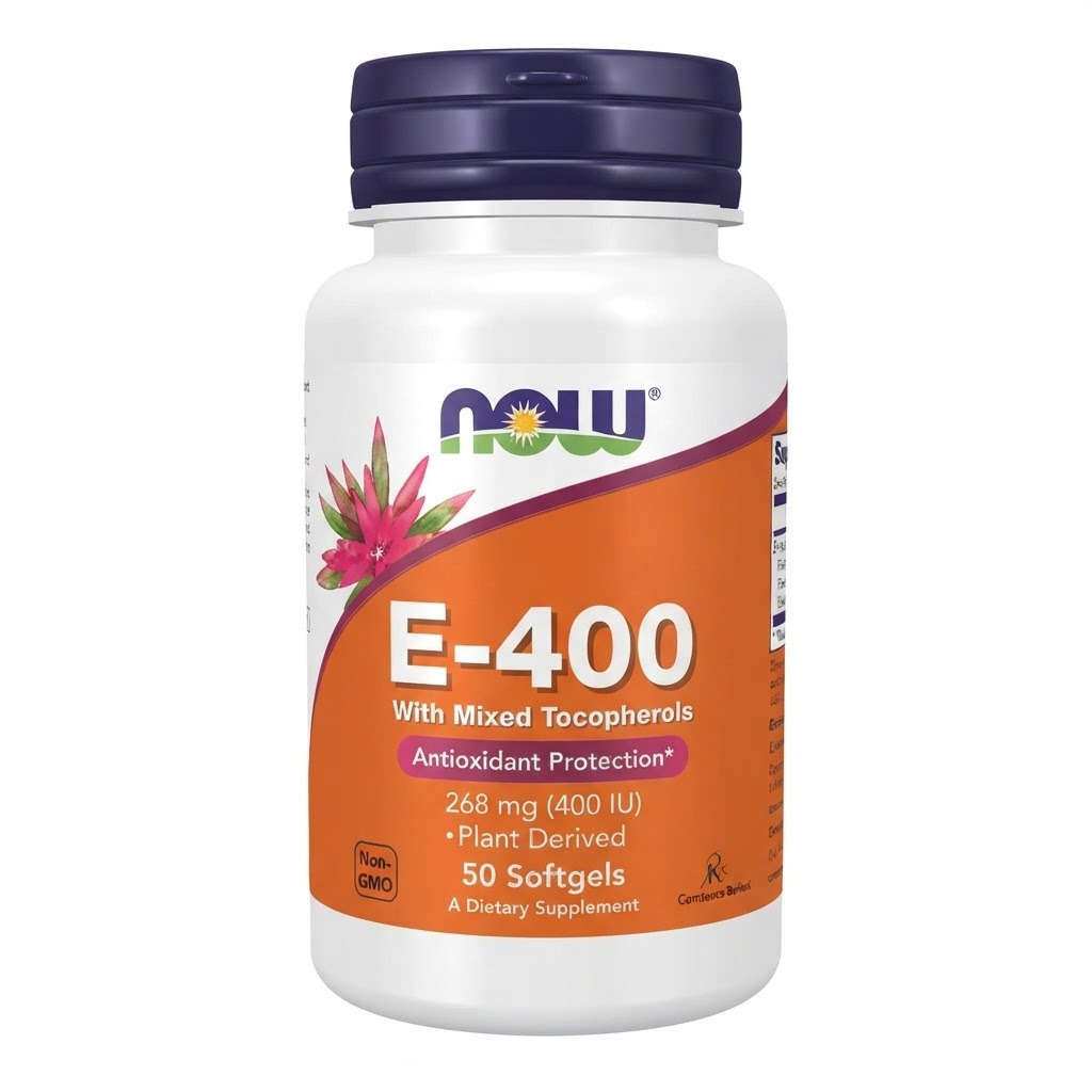 مكمل غذائي ناو 50 كبسولة توكوفيرول مختلط E-400 — ناو