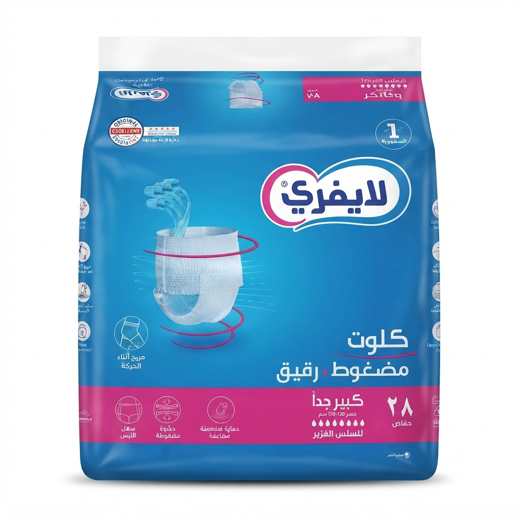 كلوت كبار السن لايفري مضغوط مقاس كبير جدا شد 28
