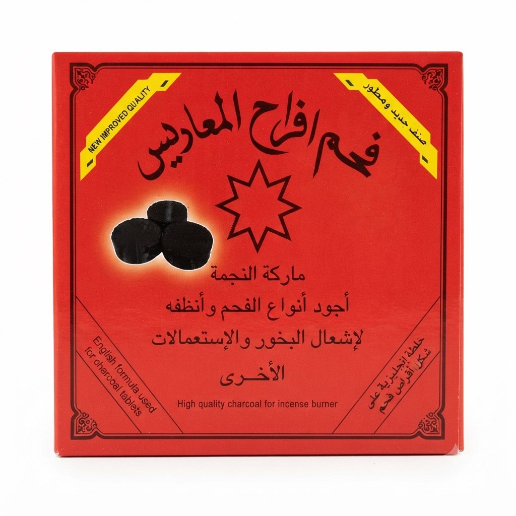 فحم المعاريس 80 قرص احمر
