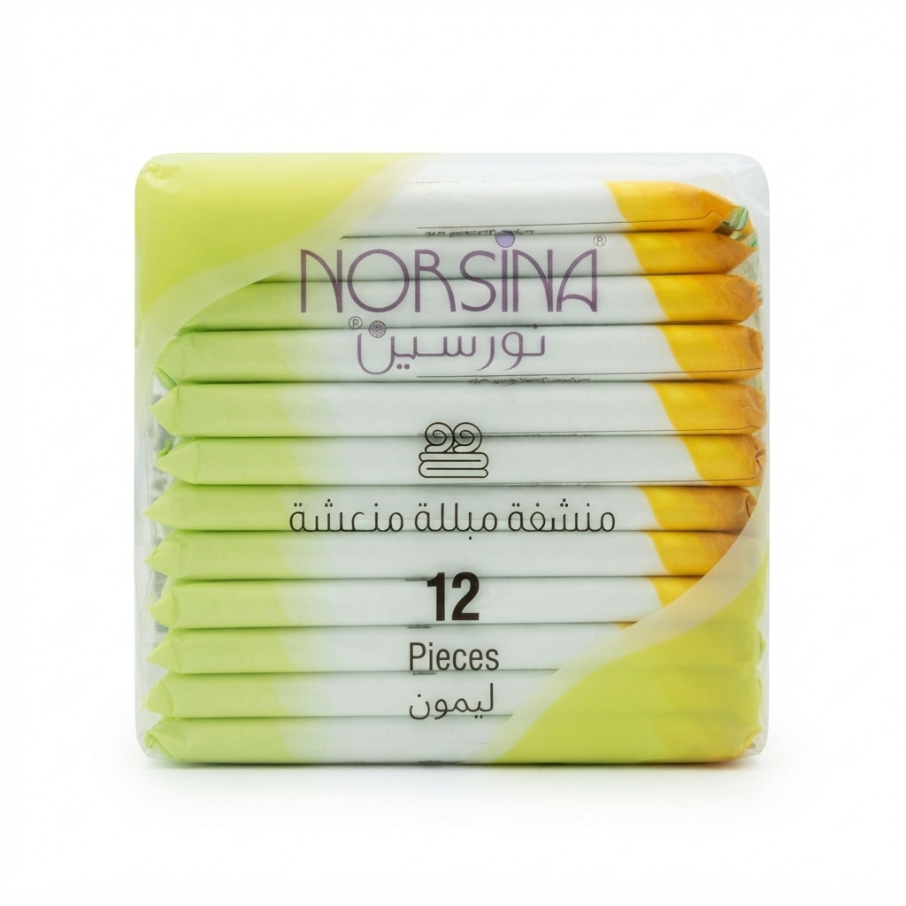 مناشف مبللة منعشة نورسين ليمون
